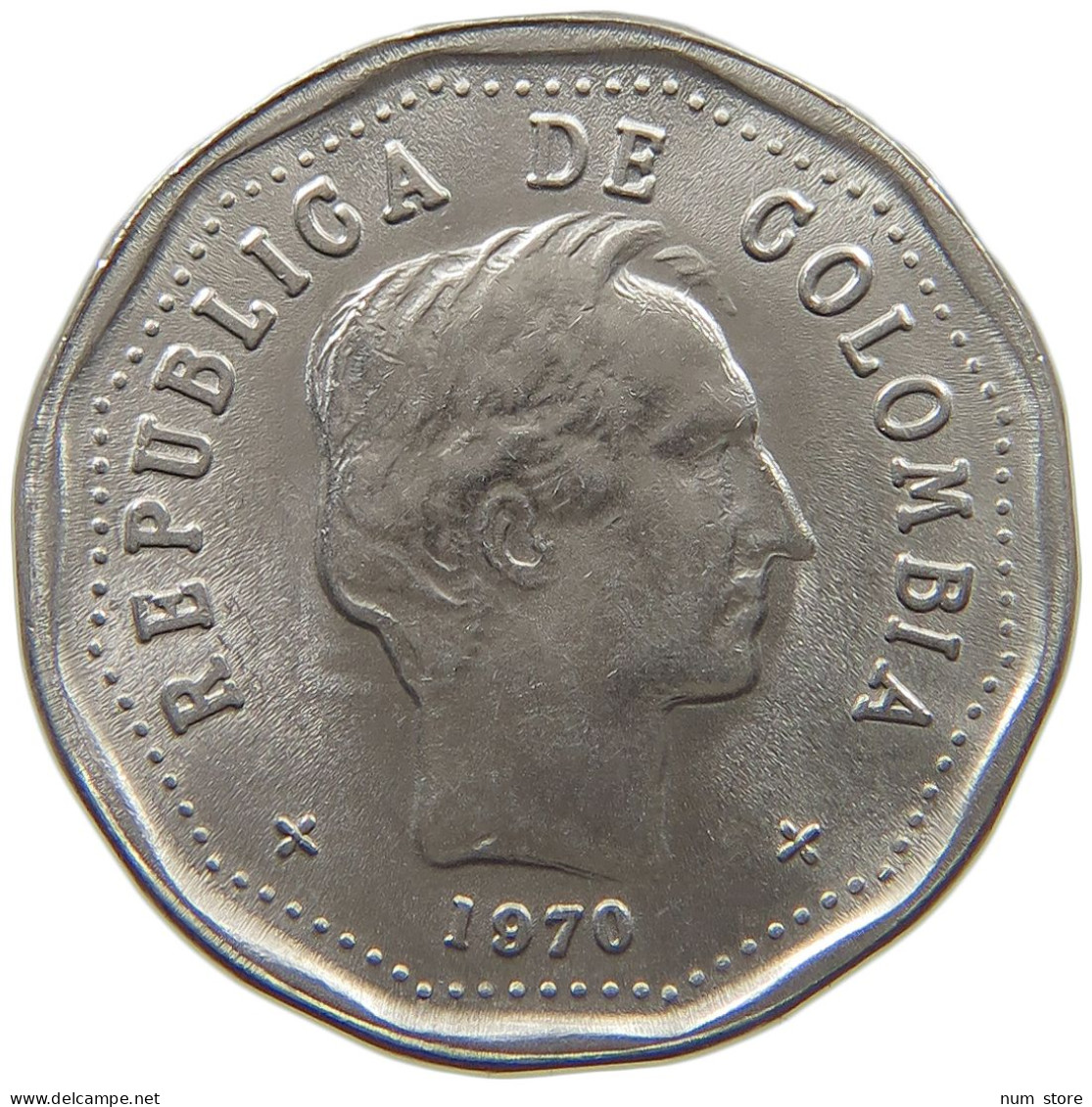 COLOMBIA 50 CENTAVOS 1970  #MA 025456 - Colombia