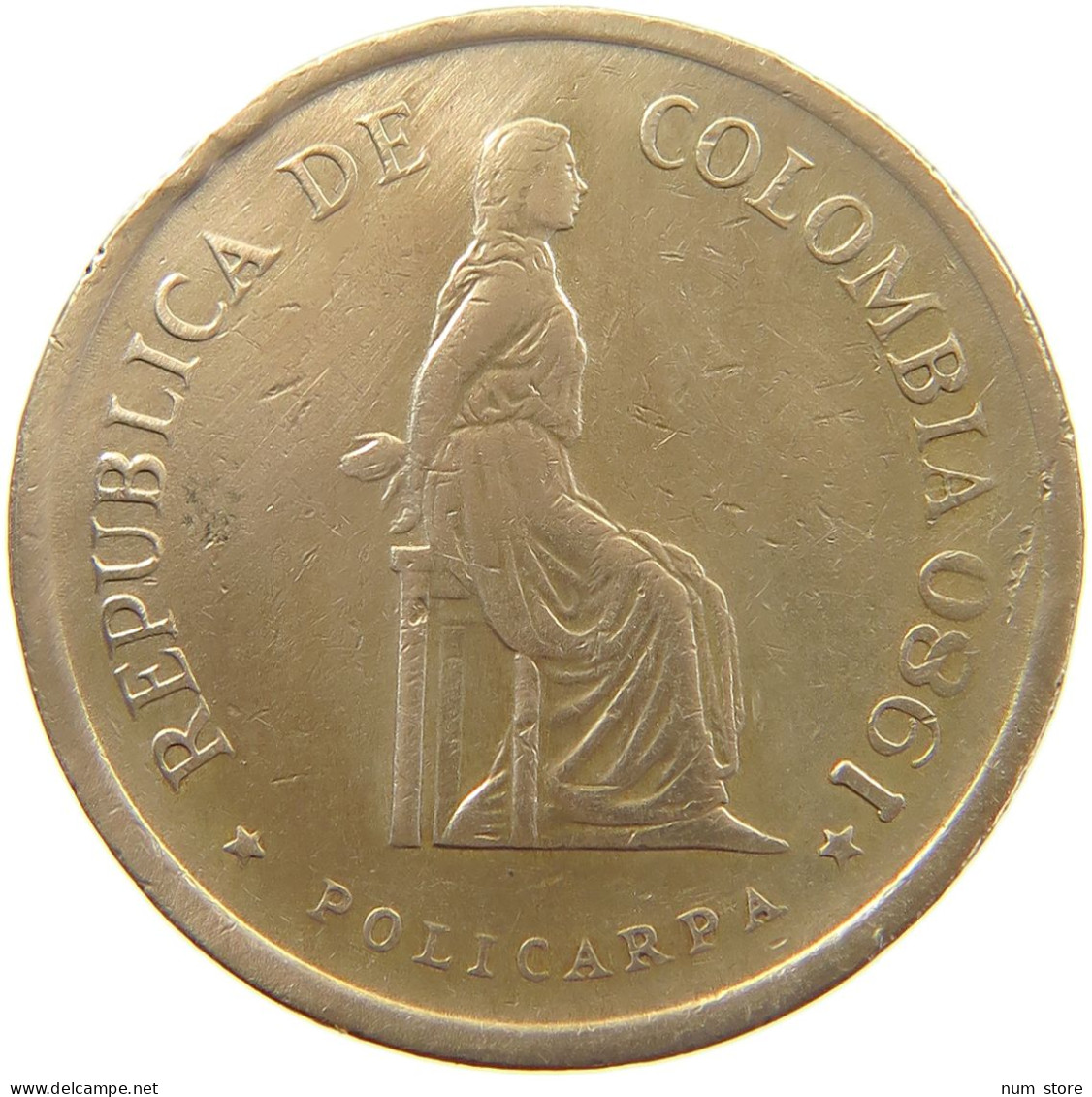 COLOMBIA 5 PESOS 1980  #MA 025445 - Kolumbien