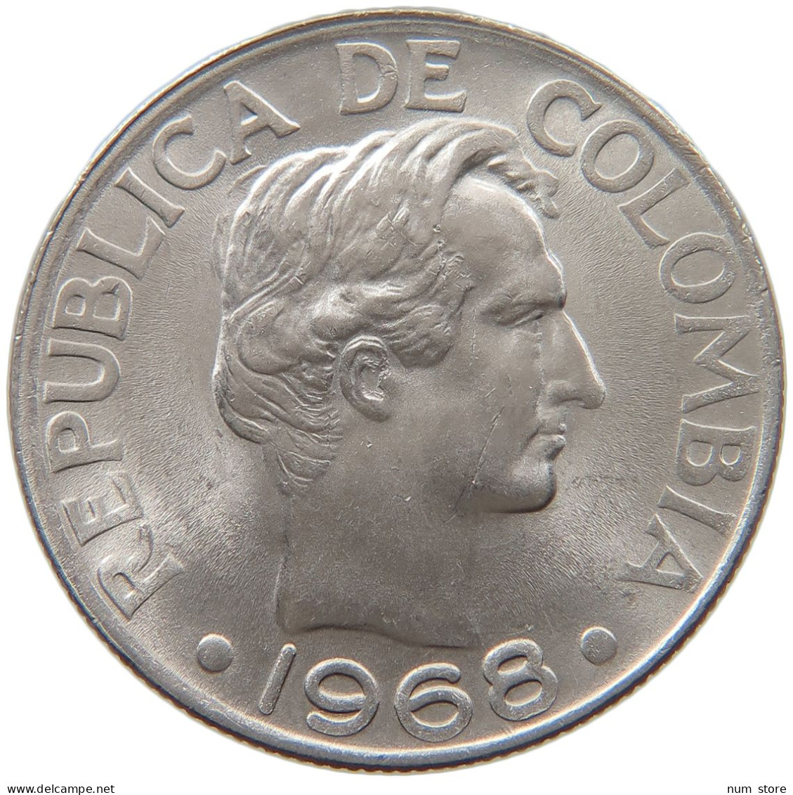 COLOMBIA 50 CENTAVOS 1968  #MA 099593 - Colombia