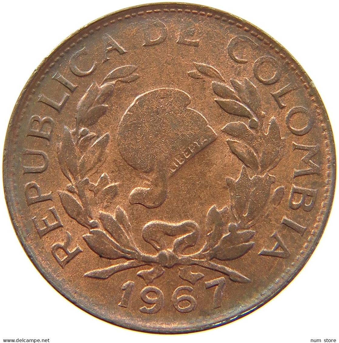 COLOMBIA 5 CENTAVOS 1967  #MA 067217 - Colombie