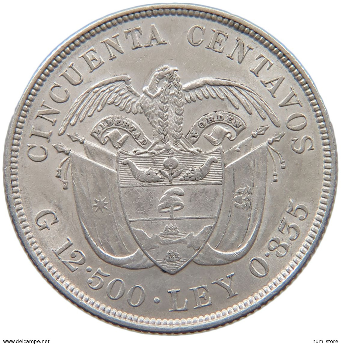 COLOMBIA 50 CENTAVOS 1892  #MA 025913 - Colombia