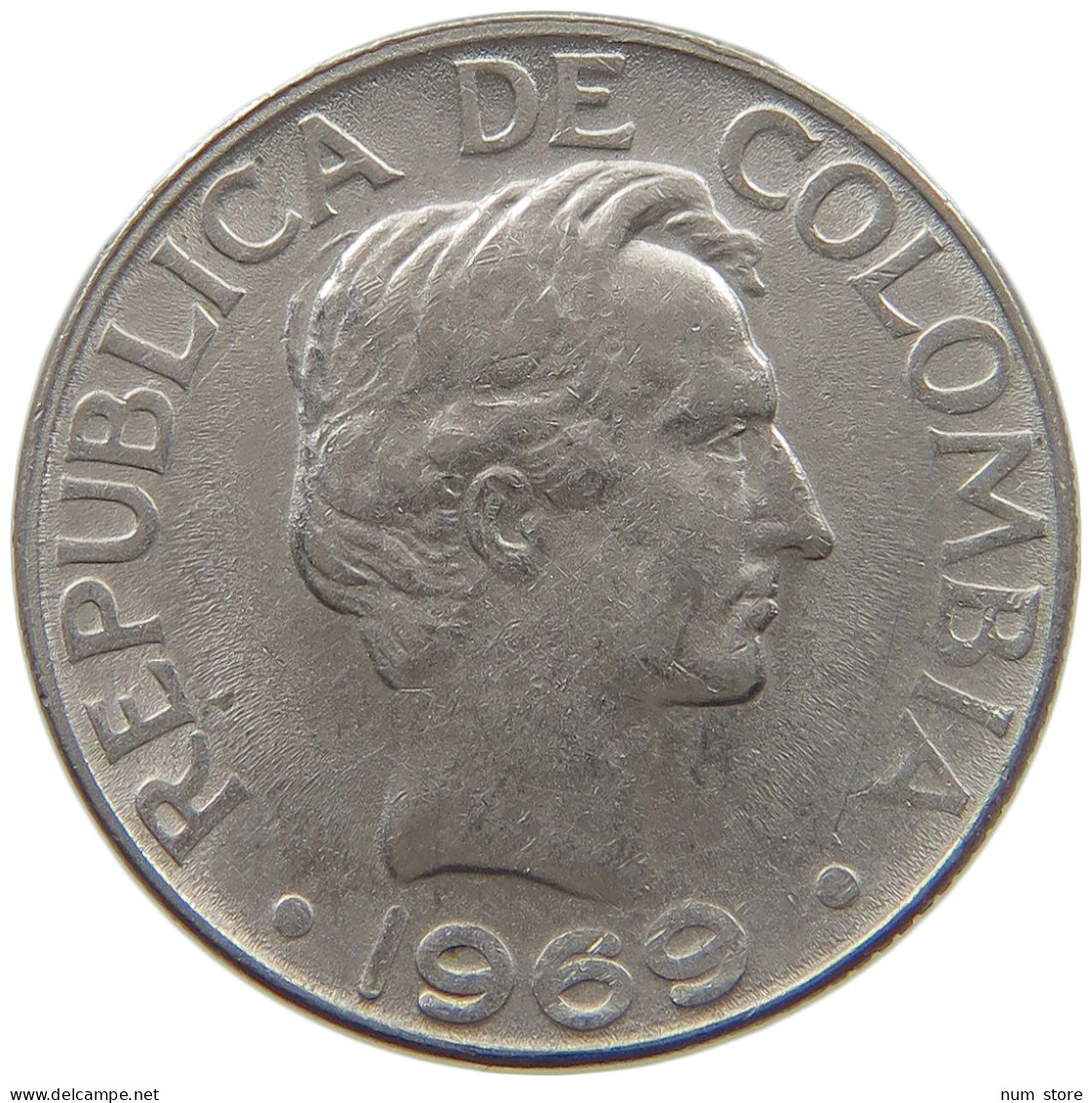 COLOMBIA 20 CENTAVOS 1969  #MA 025454 - Kolumbien