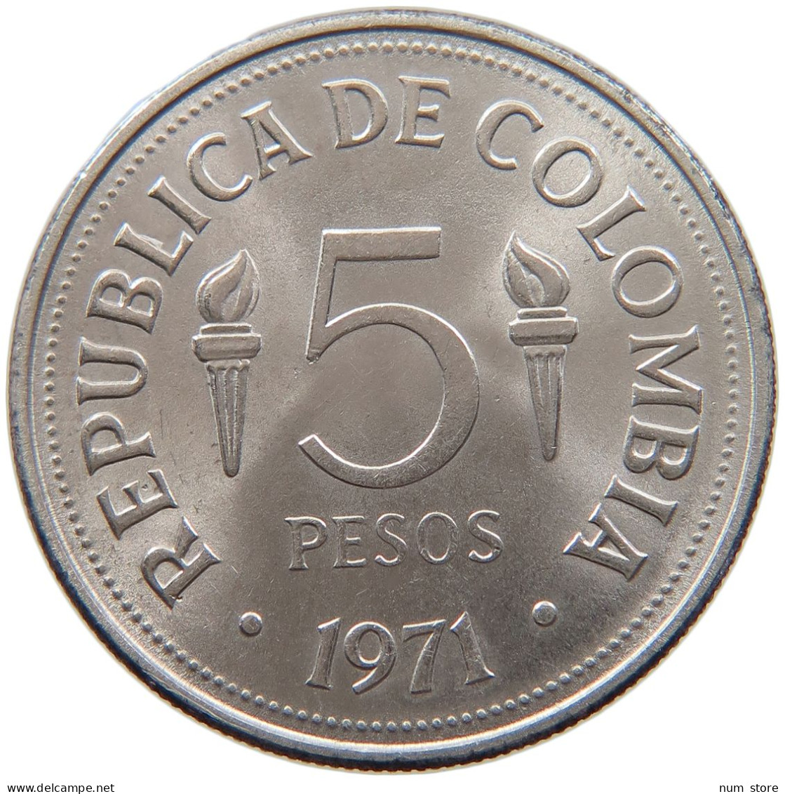 COLOMBIA 5 PESOS 1971  #MA 067100 - Colombia