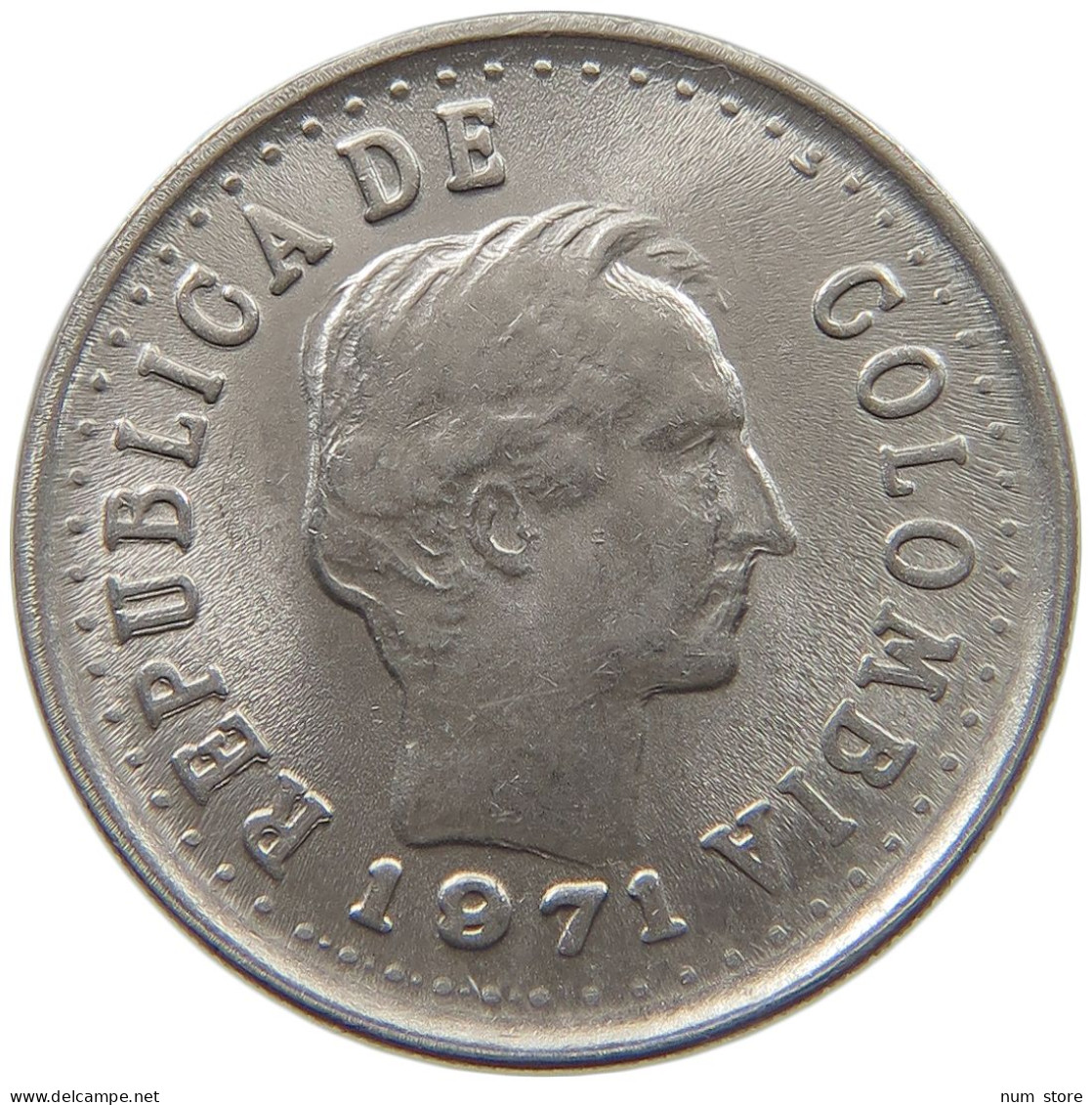 COLOMBIA 20 CENTAVOS 1971  #MA 025455 - Colombie