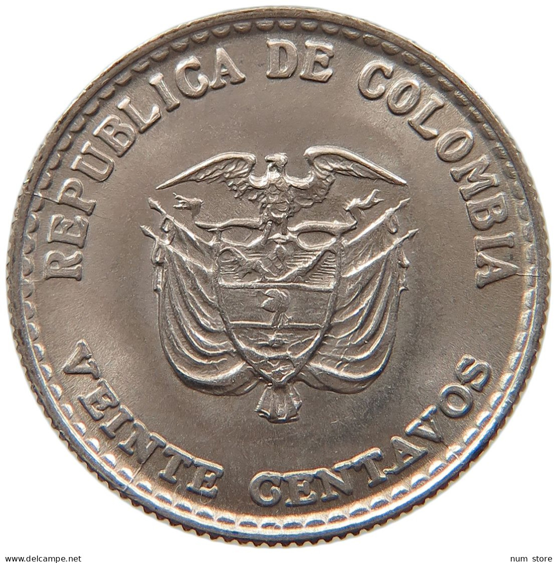 COLOMBIA 20 CENTAVOS 1965  #MA 067192 - Colombie