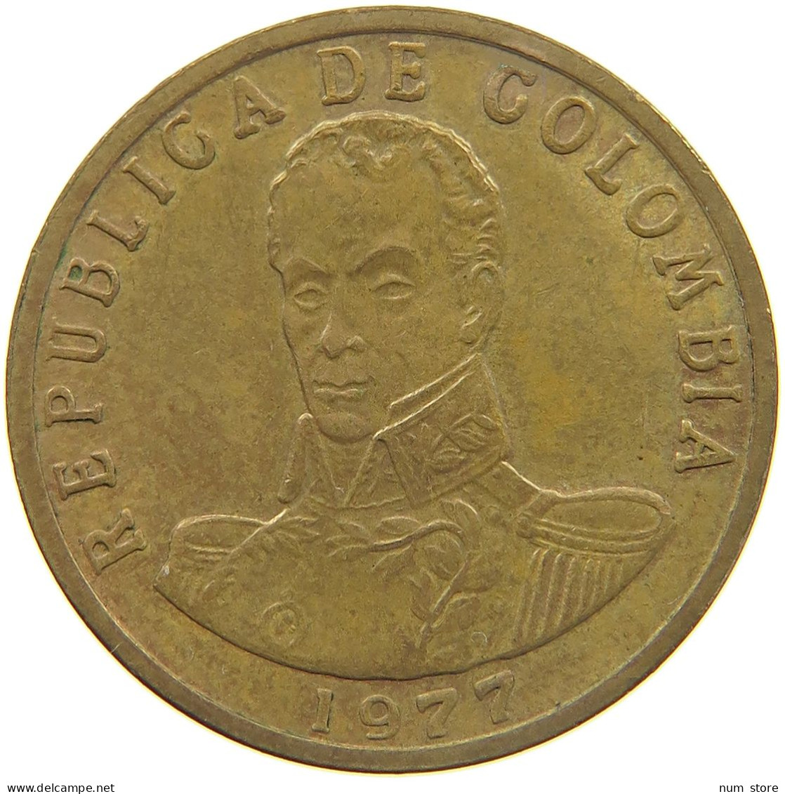 COLOMBIA 2 PESOS 1977  #MA 025446 - Colombie