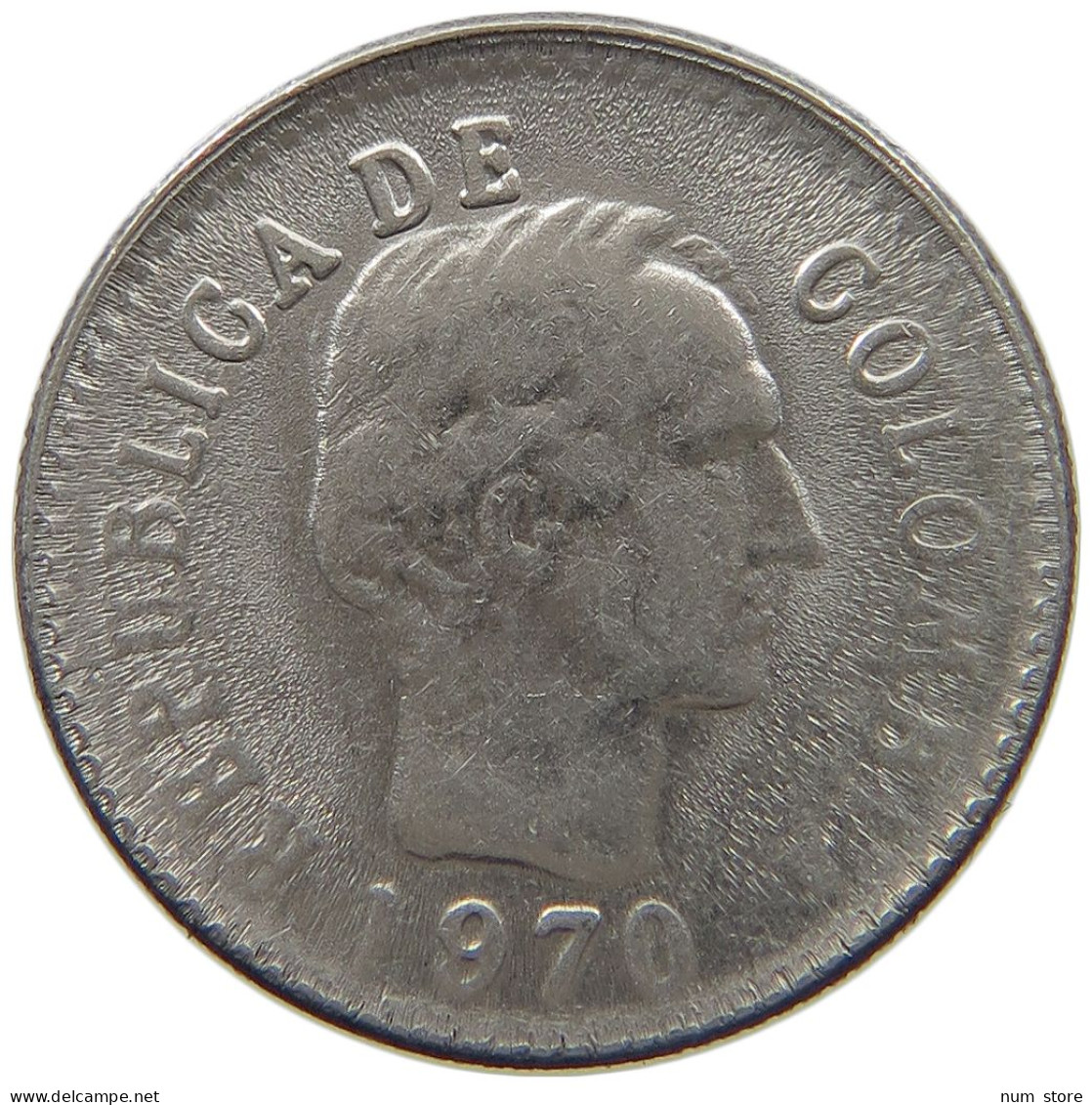 COLOMBIA 10 CENTAVOS 1970  #MA 025458 - Colombia