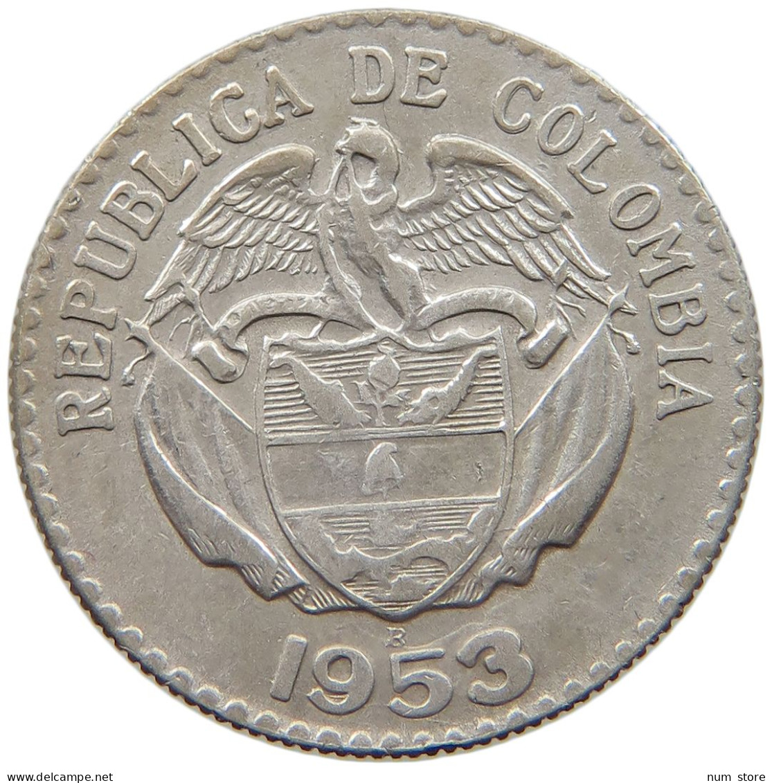 COLOMBIA 20 CENTAVOS 1953  #MA 025981 - Colombia