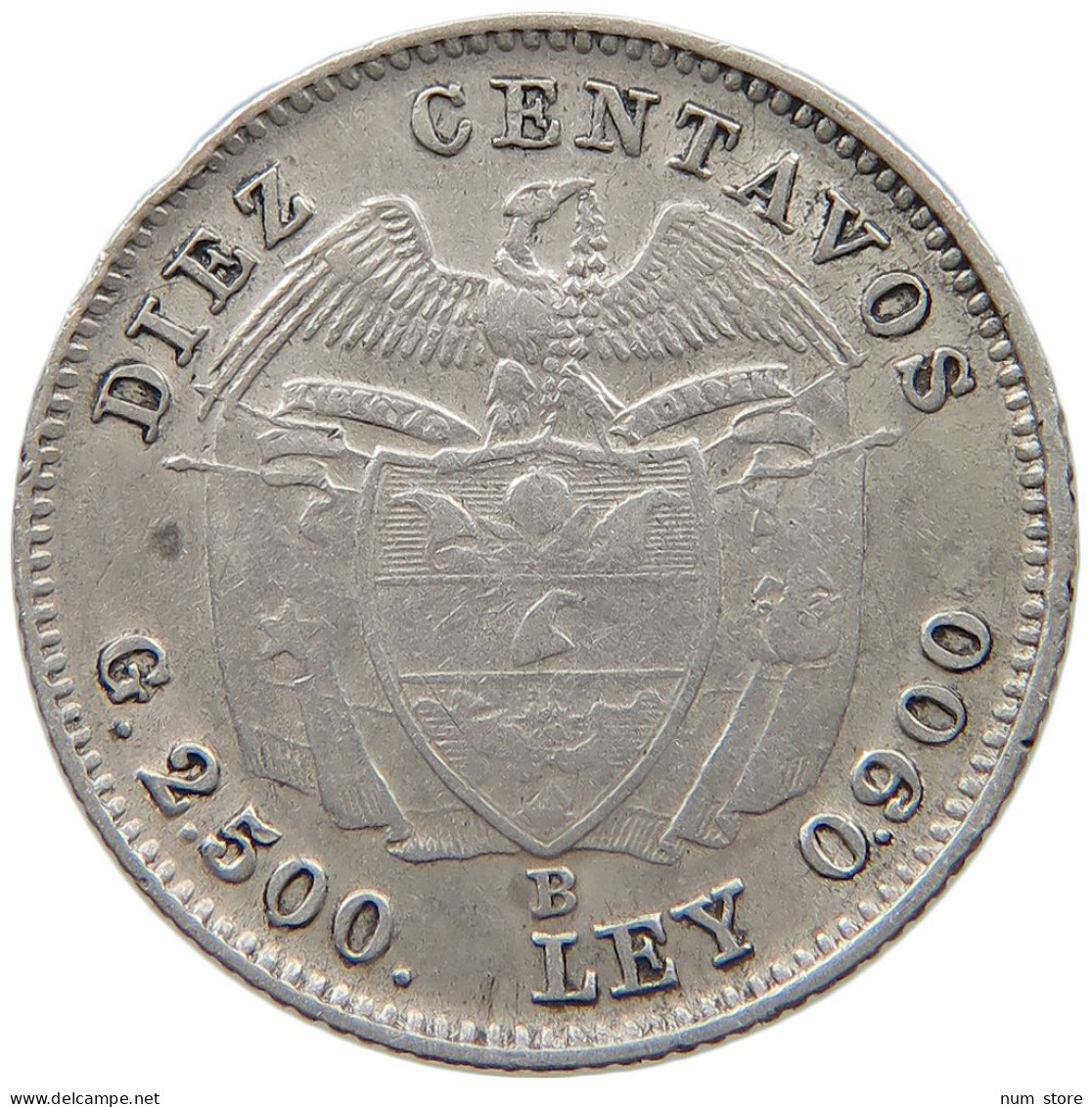 COLOMBIA 10 CENTAVOS 1942  #MA 026019 - Colombia