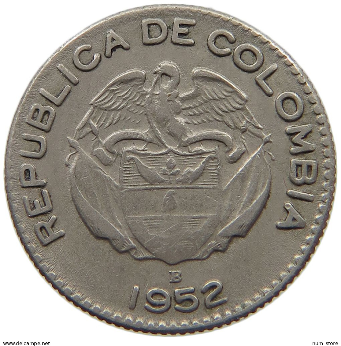 COLOMBIA 10 CENTAVOS 1952  #MA 025459 - Colombia