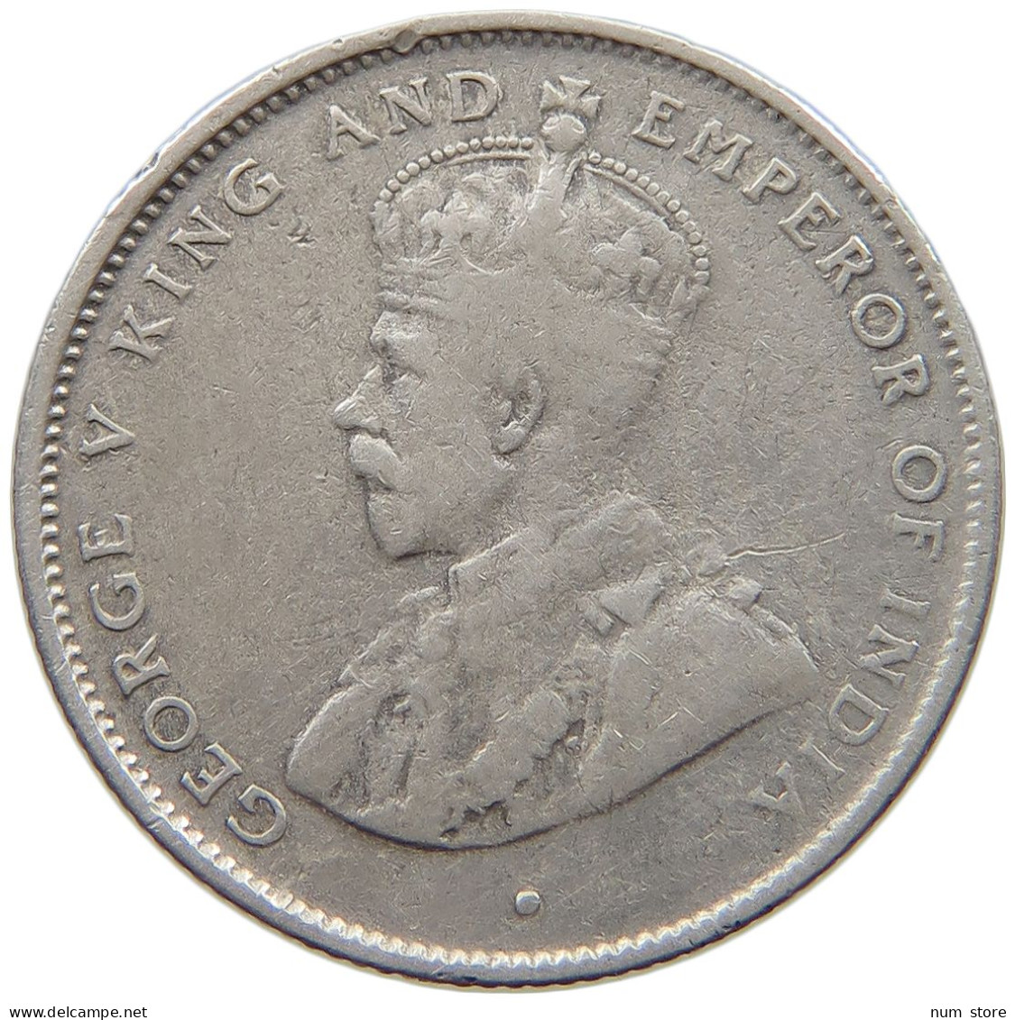 CEYLON 50 CENTS 1924  #MA 025969 - Sri Lanka