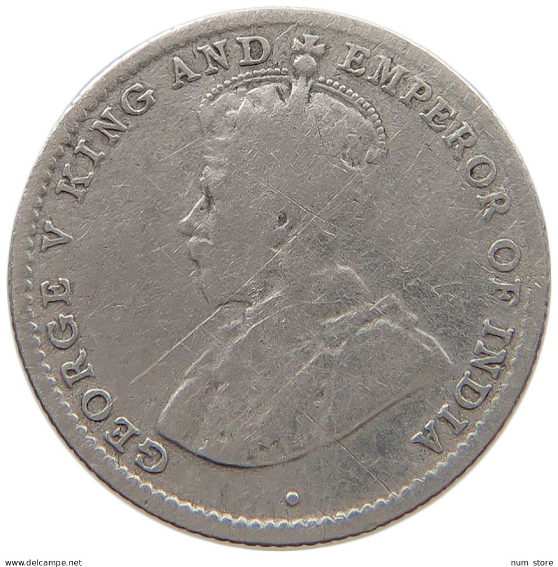 CEYLON 10 CENTS 1913 GEORGE V. (1910-1936) #MA 026034 - Sri Lanka