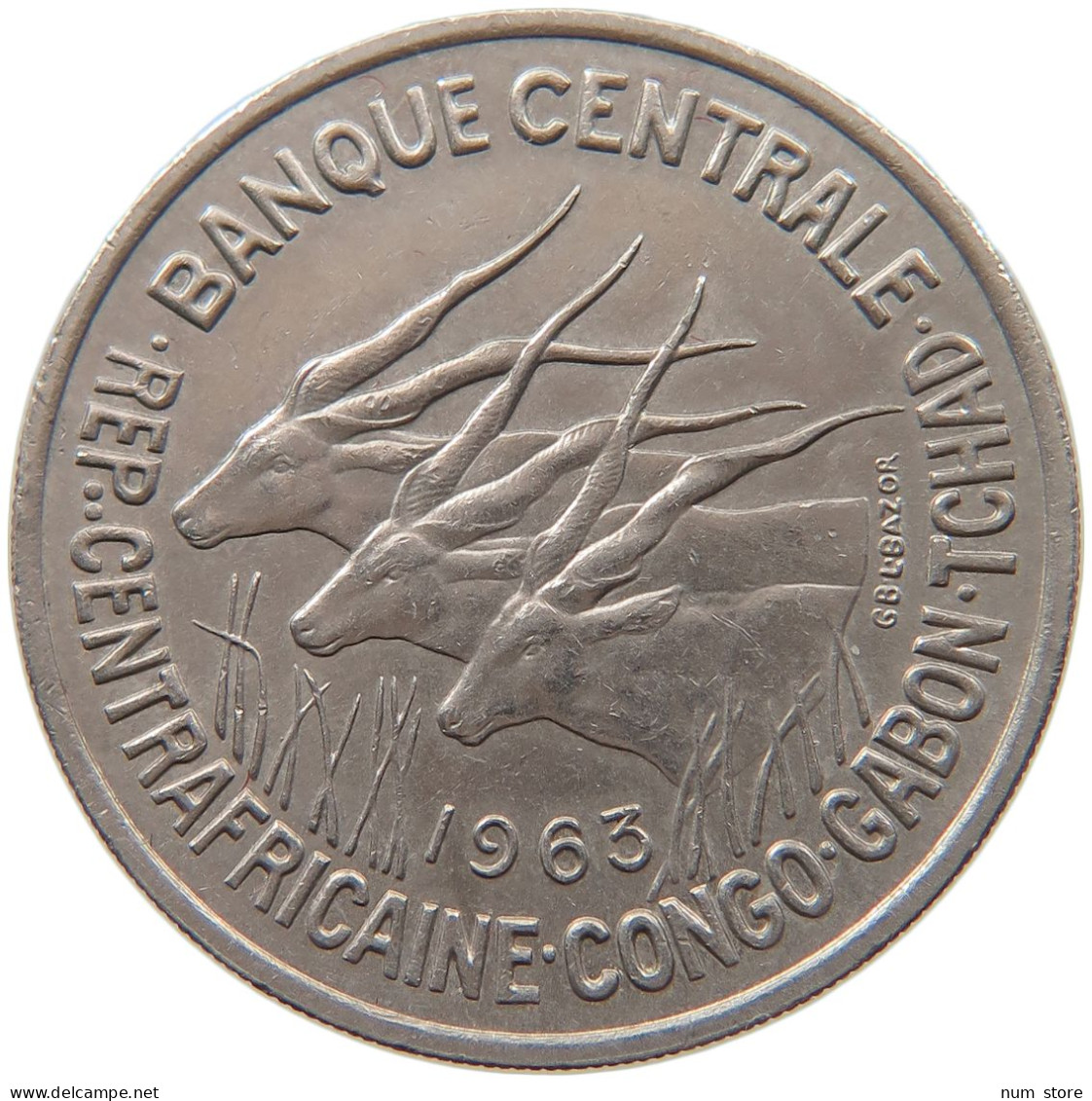 CENTRAL AFRICAN STATES 50 FRANCS 1963  #MA 065279 - República Centroafricana