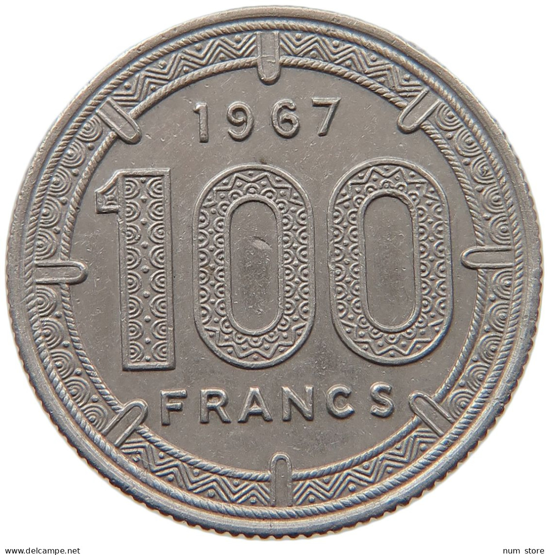 CENTRAL AFRICAN STATES 100 FRANCS 1967  #MA 065283 - Centrafricaine (République)