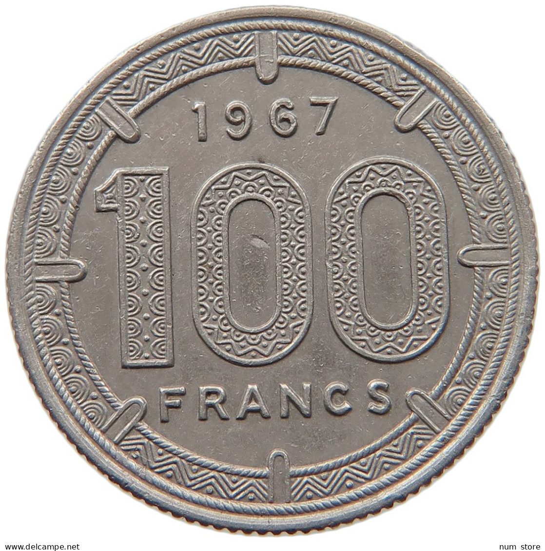 CENTRAL AFRICAN STATES 100 FRANCS 1967  #MA 065283 - Central African Republic