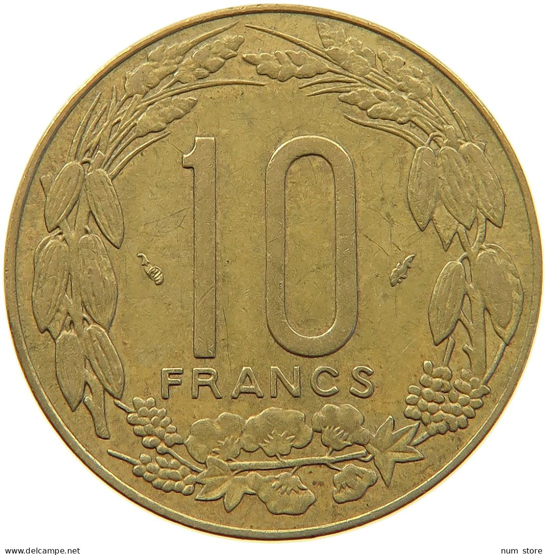 CENTRAL AFRICAN STATES 10 FRANCS 1975  #MA 065264 - República Centroafricana