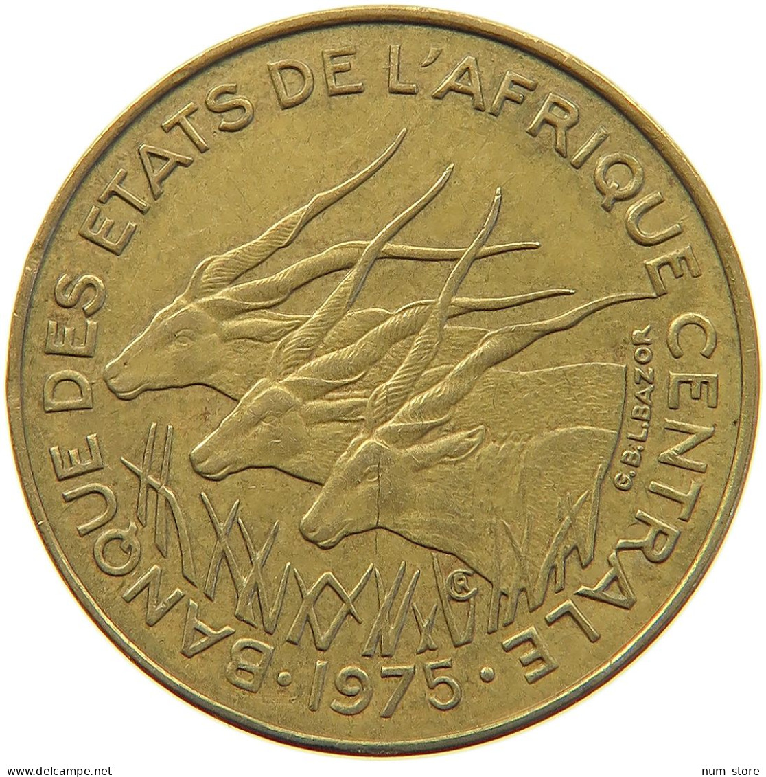 CENTRAL AFRICAN STATES 10 FRANCS 1975  #MA 065264 - Centraal-Afrikaanse Republiek