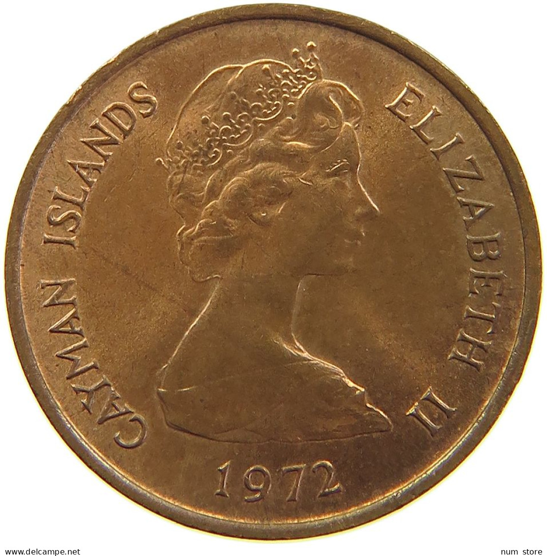 CAYMAN ISLANDS CENT 1972 ELIZABETH II. (1952-2022) #MA 100732 - Cayman Islands