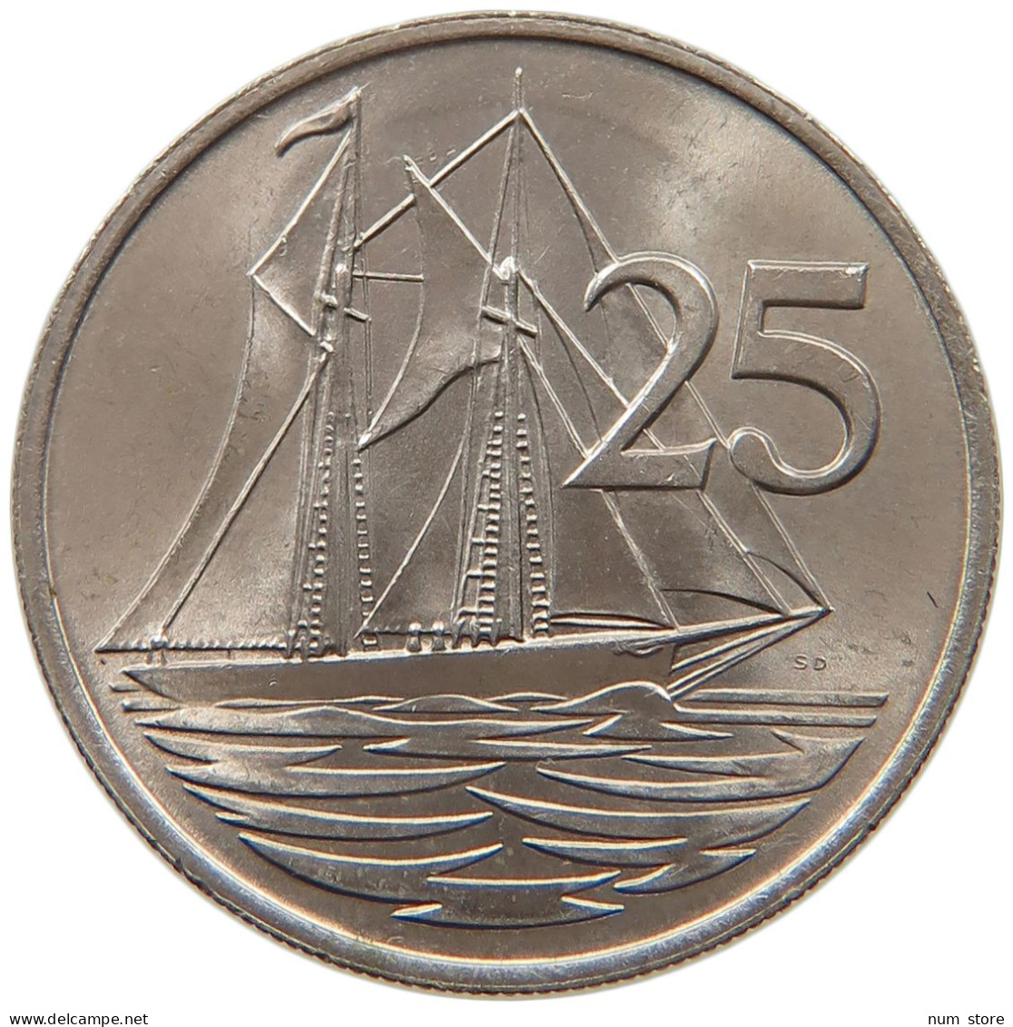 CAYMAN ISLANDS 25 CENTS 1972  #MA 063130 - Iles Caïmans