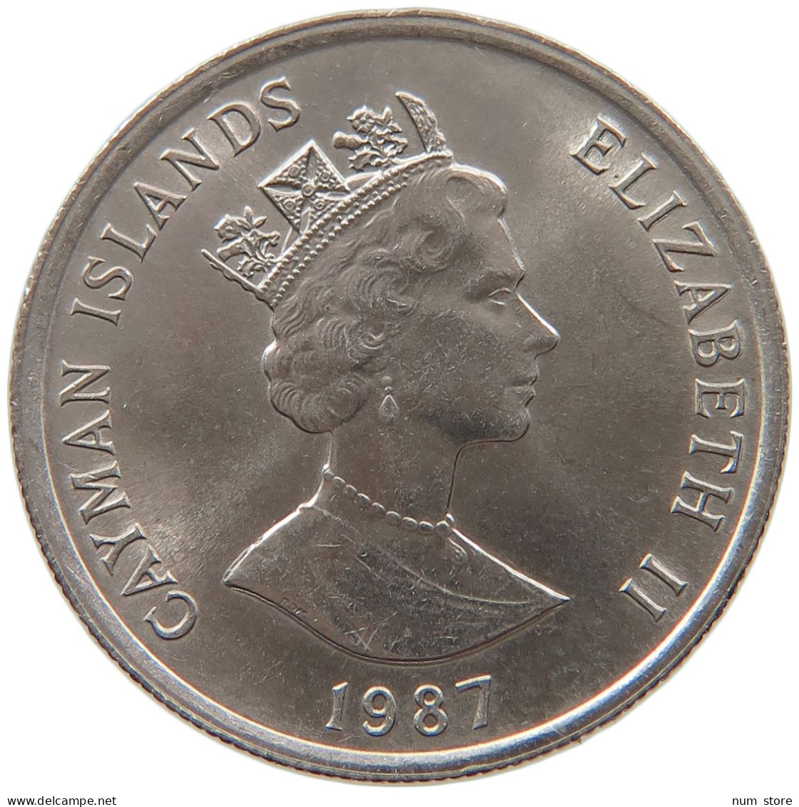 CAYMAN ISLANDS 10 CENTS 1987 ELIZABETH II. (1952-2022) #MA 073181 - Caimán (Islas)