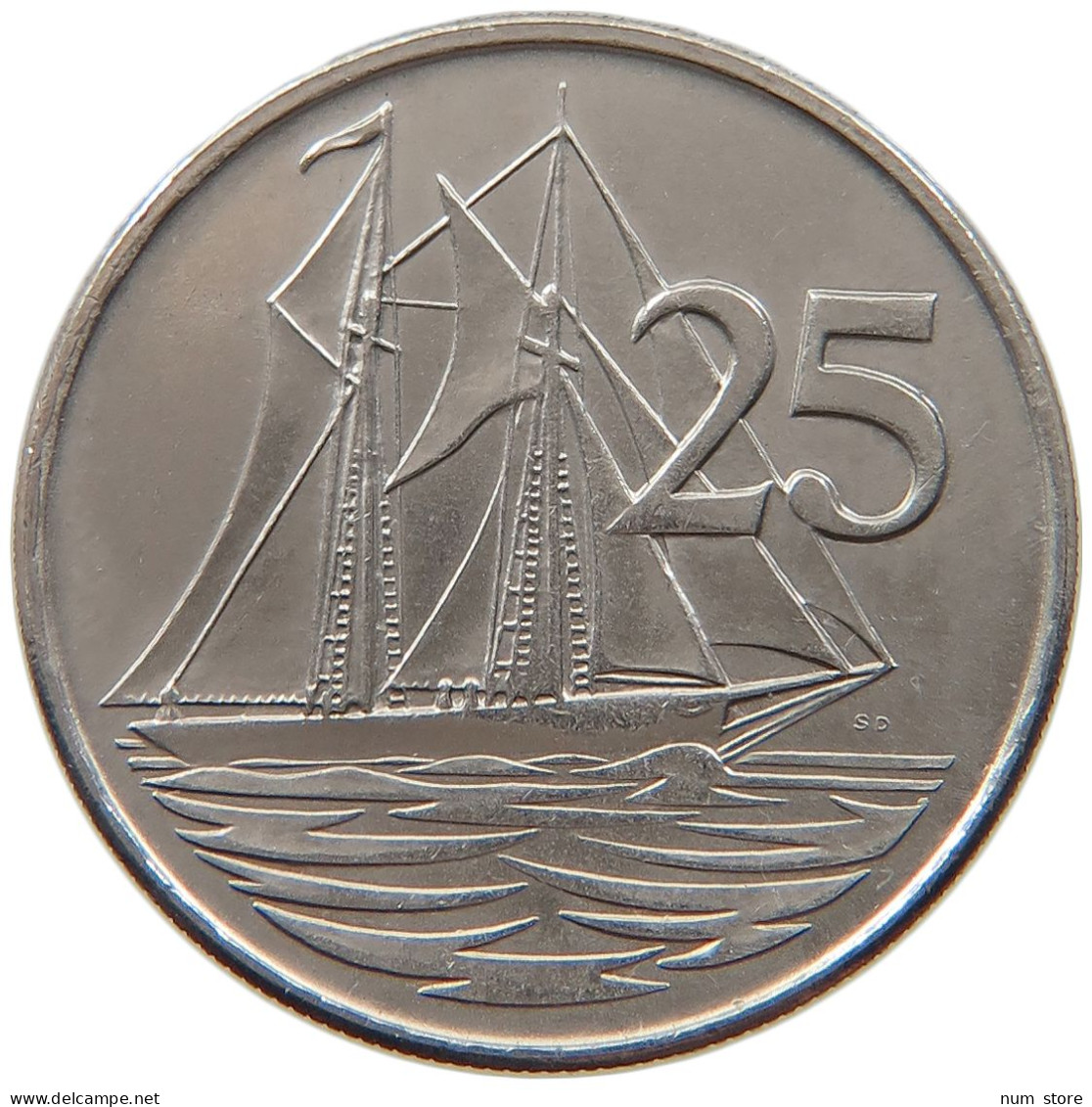 CAYMAN ISLANDS 25 CENTS 1992 ELIZABETH II. (1952-2022) #MA 073172 - Cayman Islands