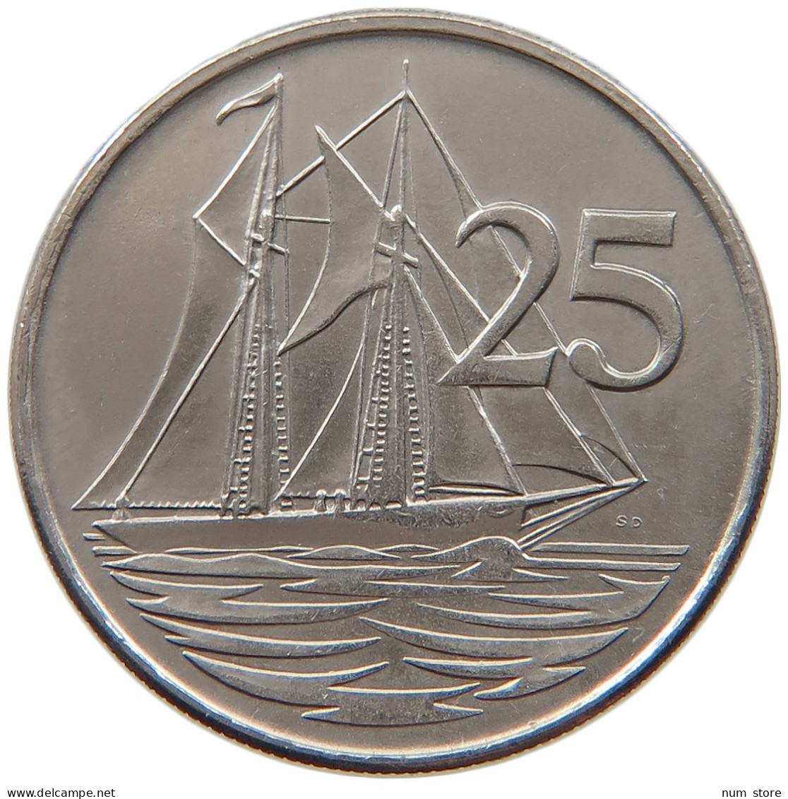 CAYMAN ISLANDS 25 CENTS 1992 ELIZABETH II. (1952-2022) #MA 073172 - Caimán (Islas)