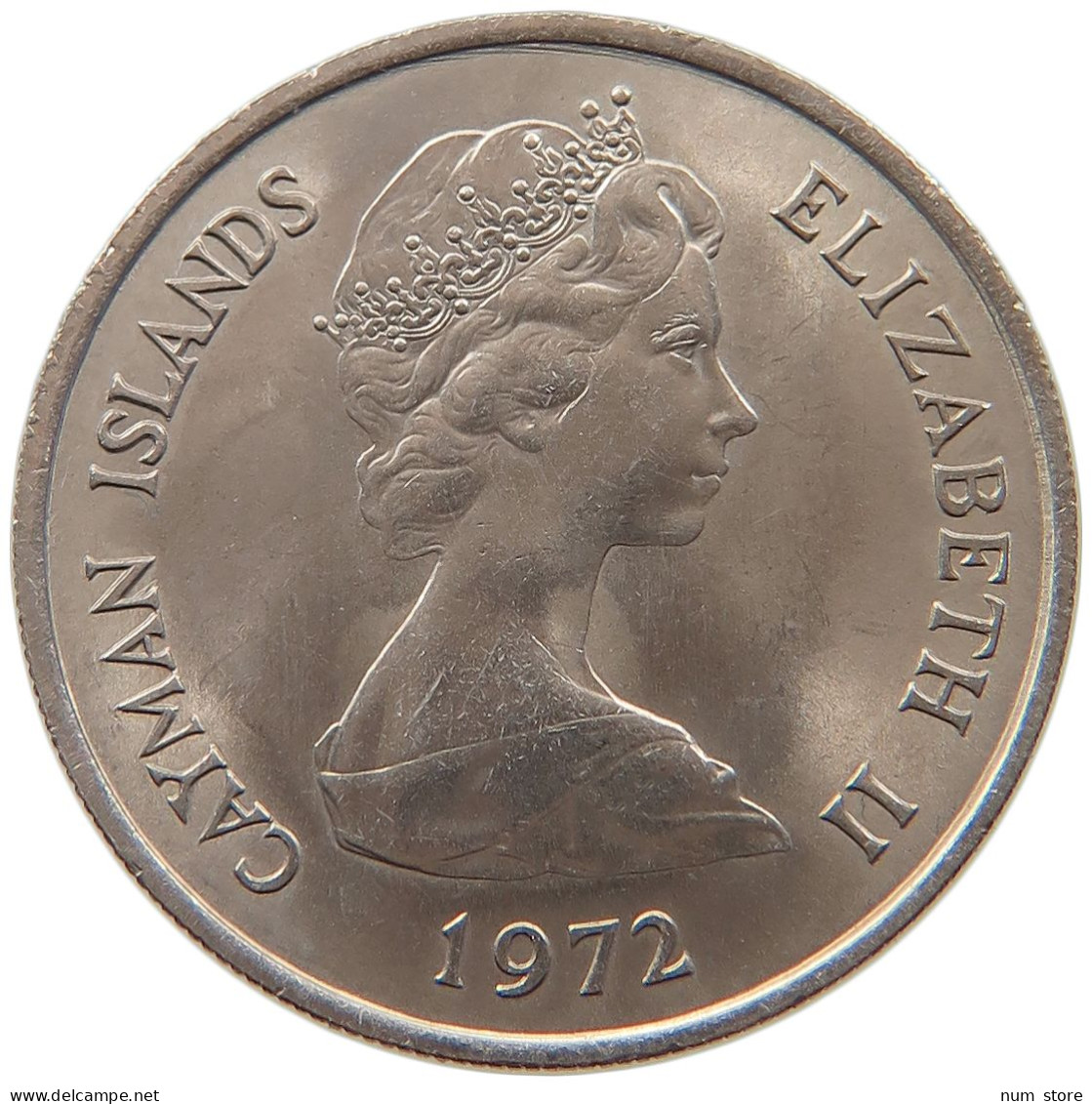 CAYMAN ISLANDS 25 CENTS 1972 ELIZABETH II. (1952-2022) #MA 099673 - Kaaiman Eilanden