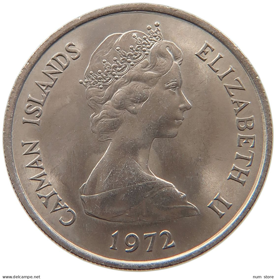 CAYMAN ISLANDS 25 CENTS 1972 ELIZABETH II. (1952-2022) #MA 099673 - Iles Caïmans