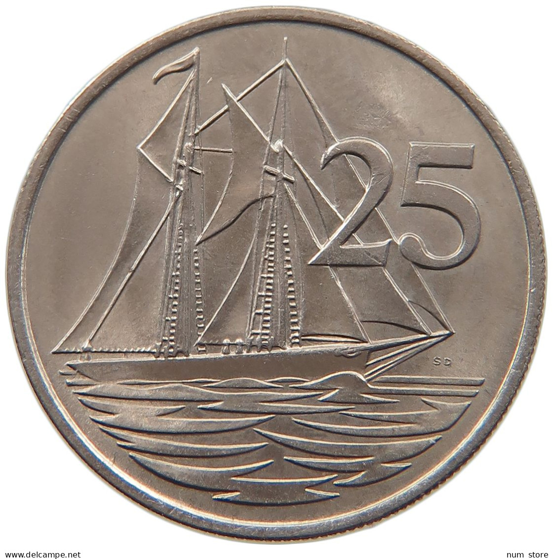 CAYMAN ISLANDS 25 CENTS 1972 ELIZABETH II. (1952-2022) #MA 099673 - Iles Caïmans