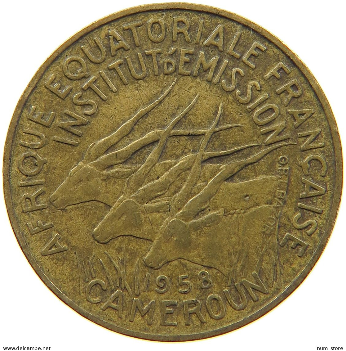 CAMEROON 5 FRANCS 1958  #MA 065288 - Kameroen