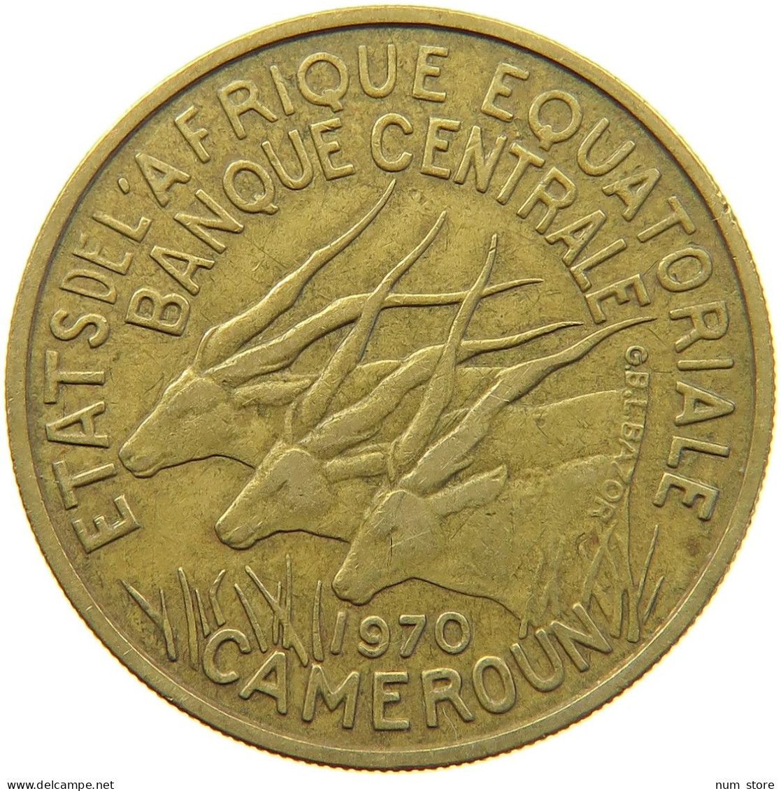 CAMEROON 25 FRANCS 1970  #MA 065276 - Camerun