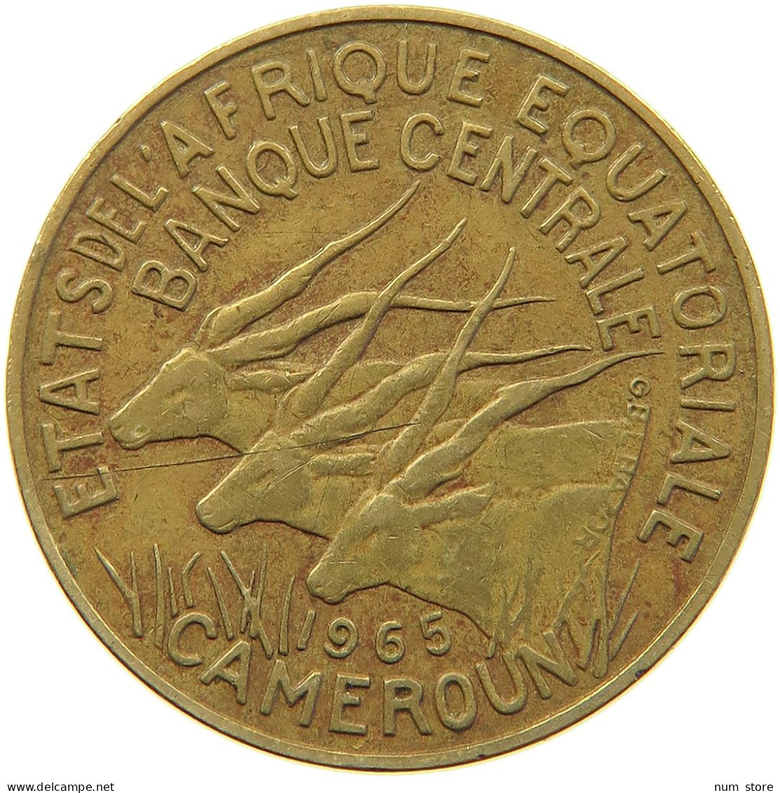 CAMEROON 10 FRANCS 1965  #MA 065261 - Camerun