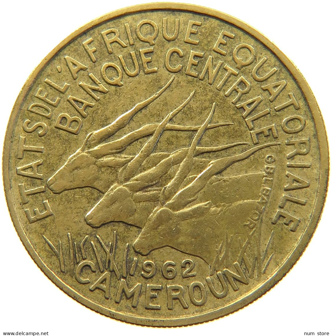 CAMEROON 25 FRANCS 1962  #MA 065277 - Cameroon