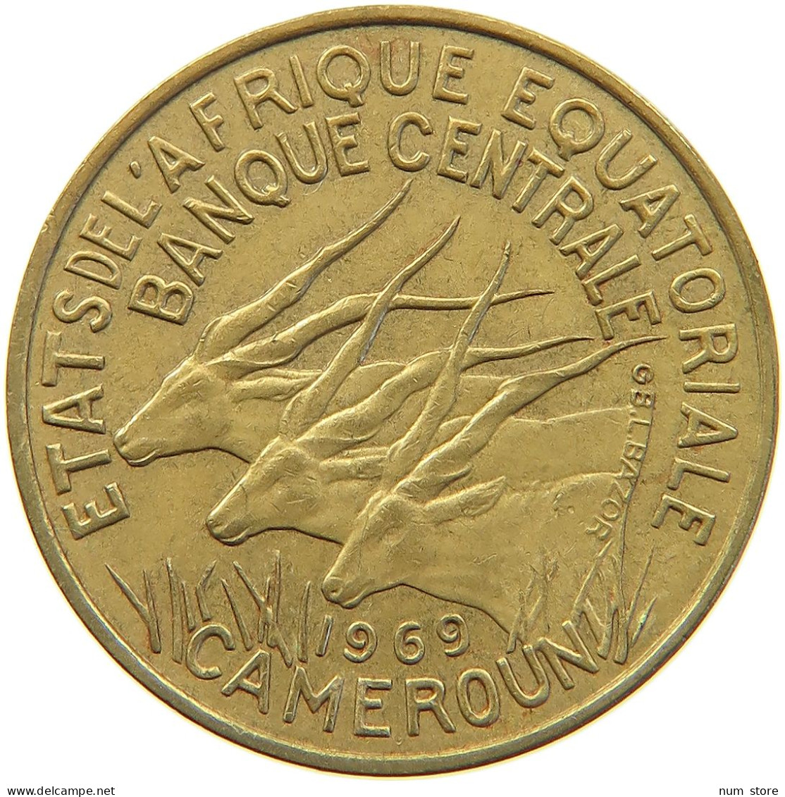 CAMEROON 10 FRANCS 1969  #MA 065265 - Camerun