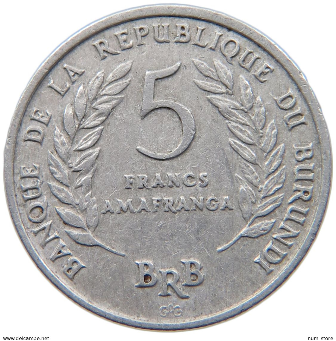 BURUNDI 5 FRANCS 1968  #MA 067426 - Burundi