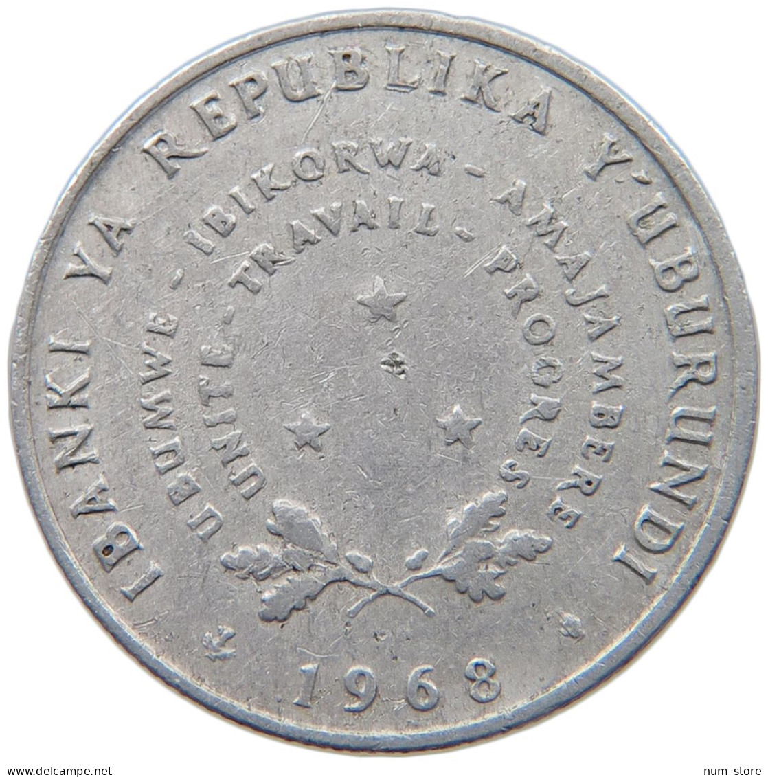 BURUNDI 5 FRANCS 1968  #MA 067426 - Burundi