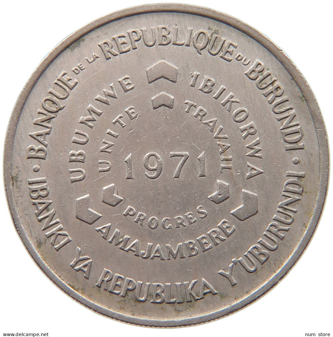 BURUNDI 10 FRANCS 1971  #MA 067419 - Burundi