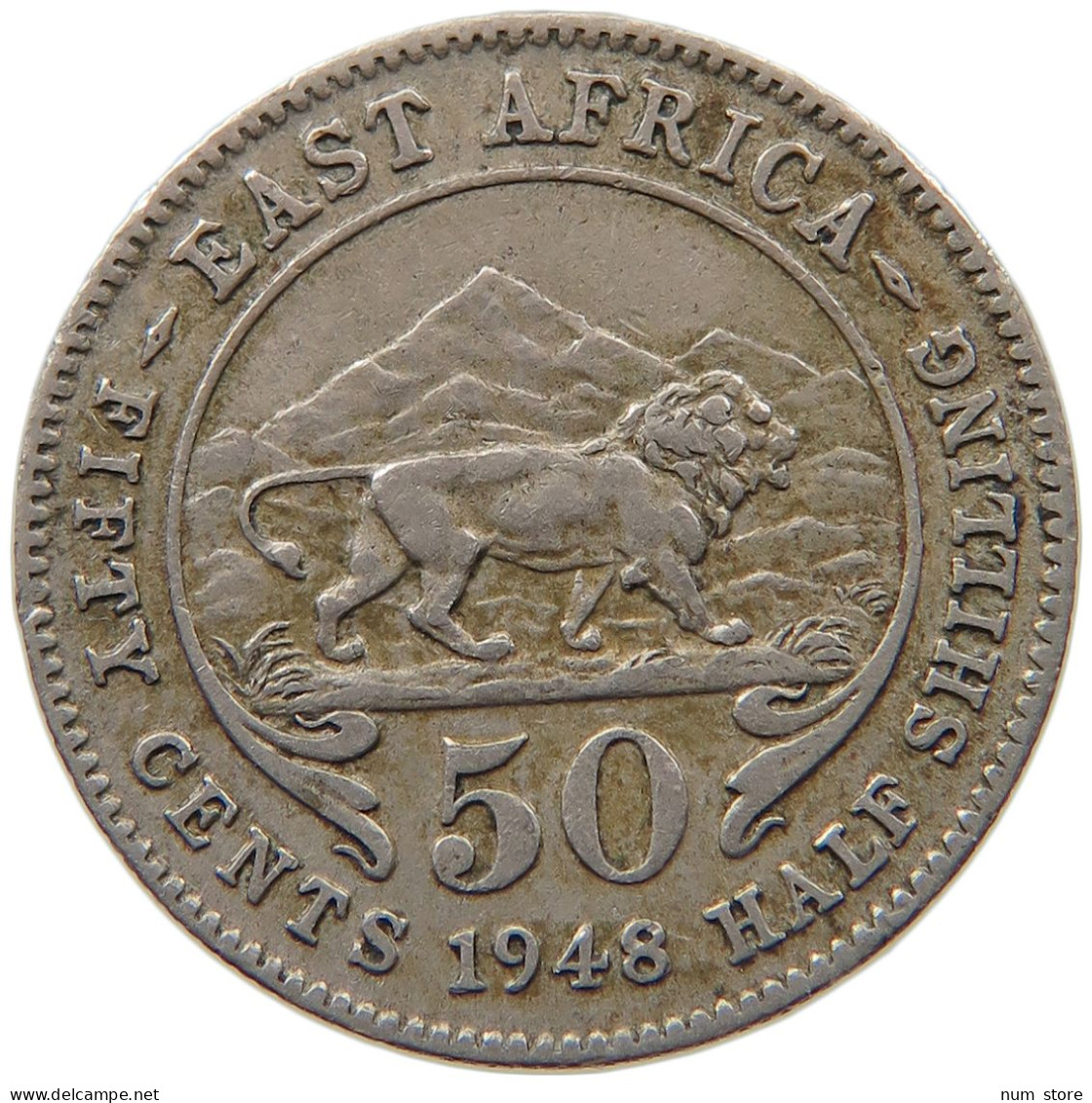 BRITISH EAST AFRICA 50 CENTS 1948 GEORGE VI. (1936-1952) #MA 099785 - Britse Kolonie