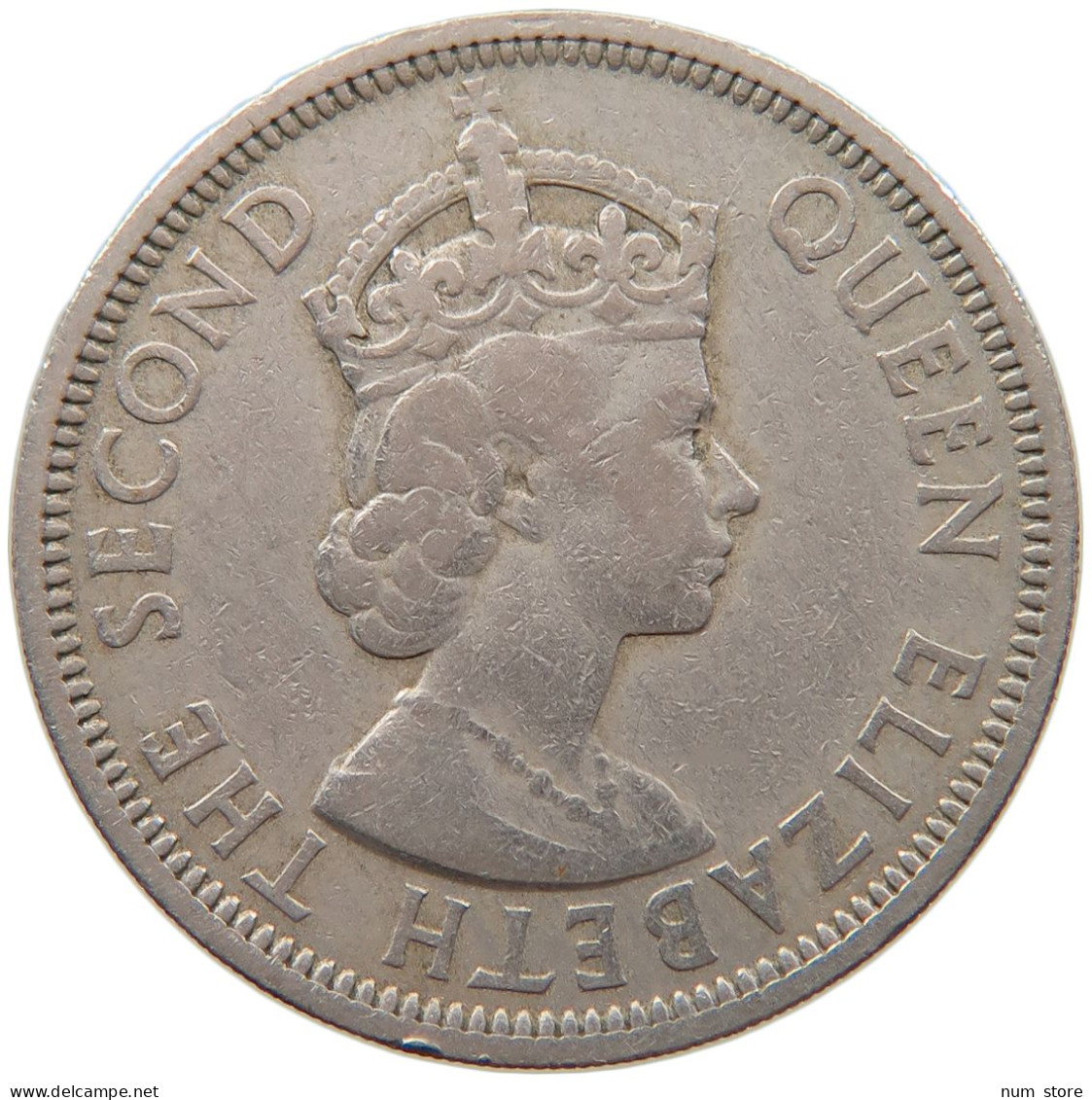 BRITISH CARIBBEAN TERRITORIES 50 CENTS 1955 ELIZABETH II. (1952-2022) #MA 067545 - Caribe Británica (Territorios Del)