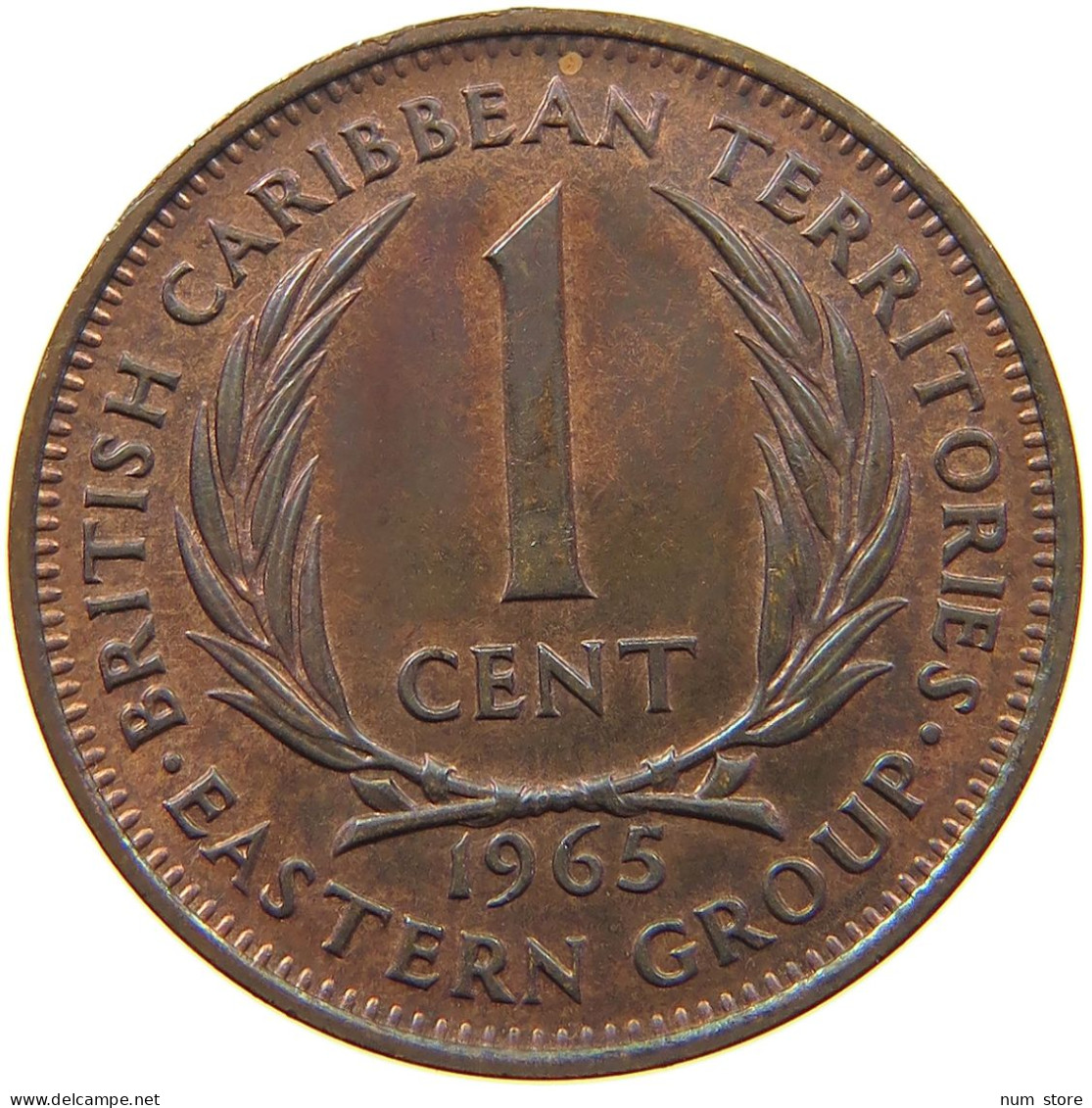 BRITISH CARIBBEAN TERRITORIES CENT 1965 ELIZABETH II. (1952-) #MA 065084 - Territoires Britanniques Des Caraïbes