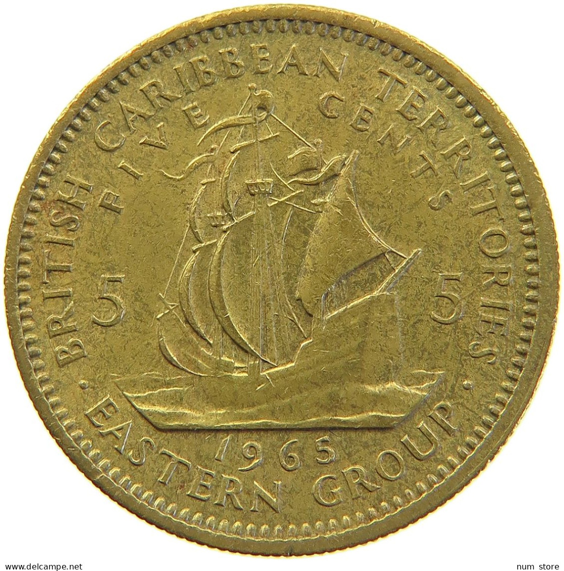 BRITISH CARIBBEAN TERRITORIES 5 CENTS 1965 ELIZABETH II. (1952-) #MA 063078 - Britse Caribische Gebieden