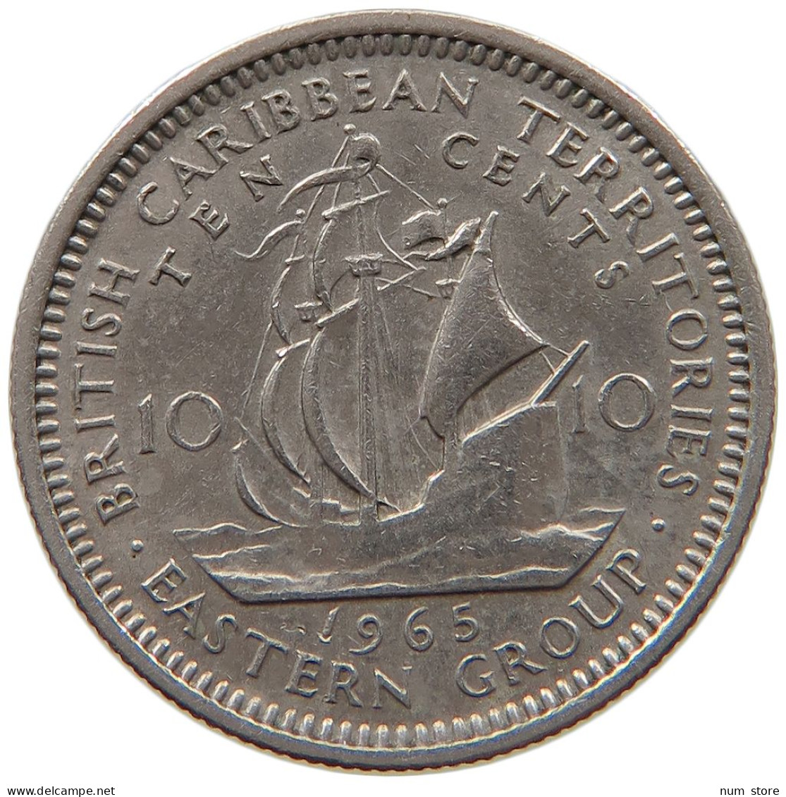 BRITISH CARIBBEAN TERRITORIES 10 CENTS 1965 ELIZABETH II. (1952-) #MA 063075 - British Caribbean Territories