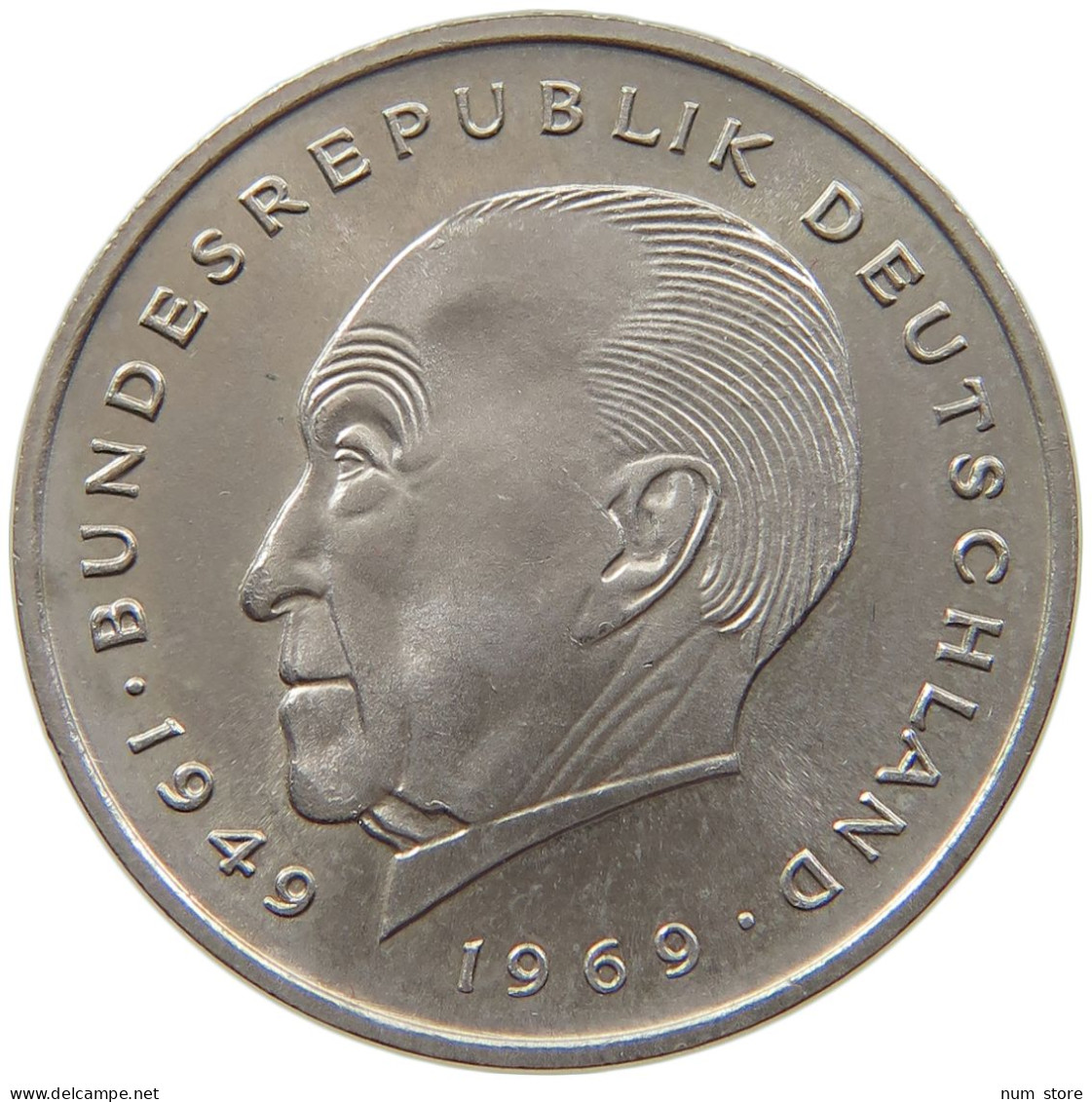 BRD 2 MARK 1969 J KONRAD ADENAUER #MA 105427 - 2 Marchi