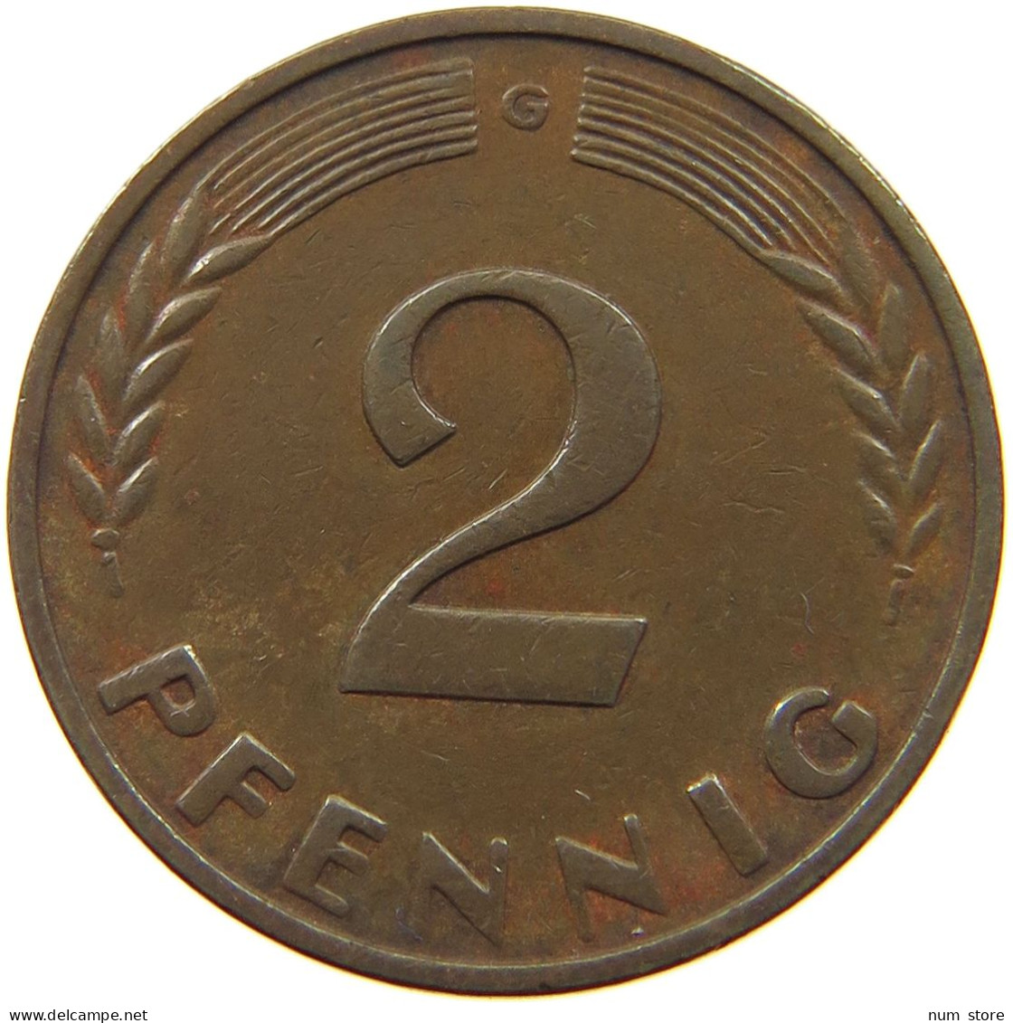 BRD 2 PFENNIG 1950 G  #MA 003490 - 2 Pfennig