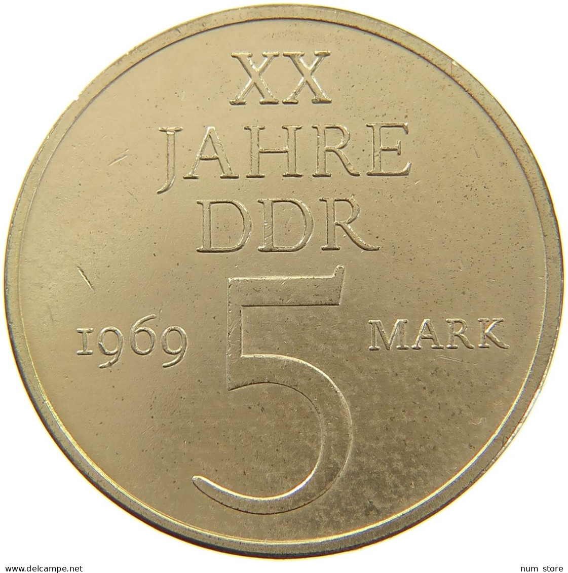 DDR 5 MARK 1969 20 JAHRE DDR #MA 099107 - 5 Marchi