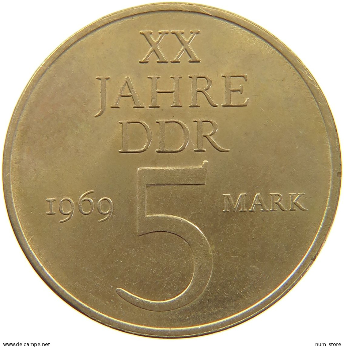 DDR 5 MARK 1969 20 JAHRE DDR #MA 099105 - 5 Mark