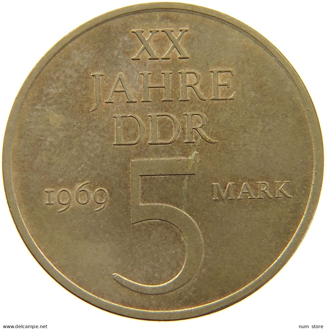 DDR 5 MARK 1969 20 JAHRE DDR #MA 099104 - 5 Marchi