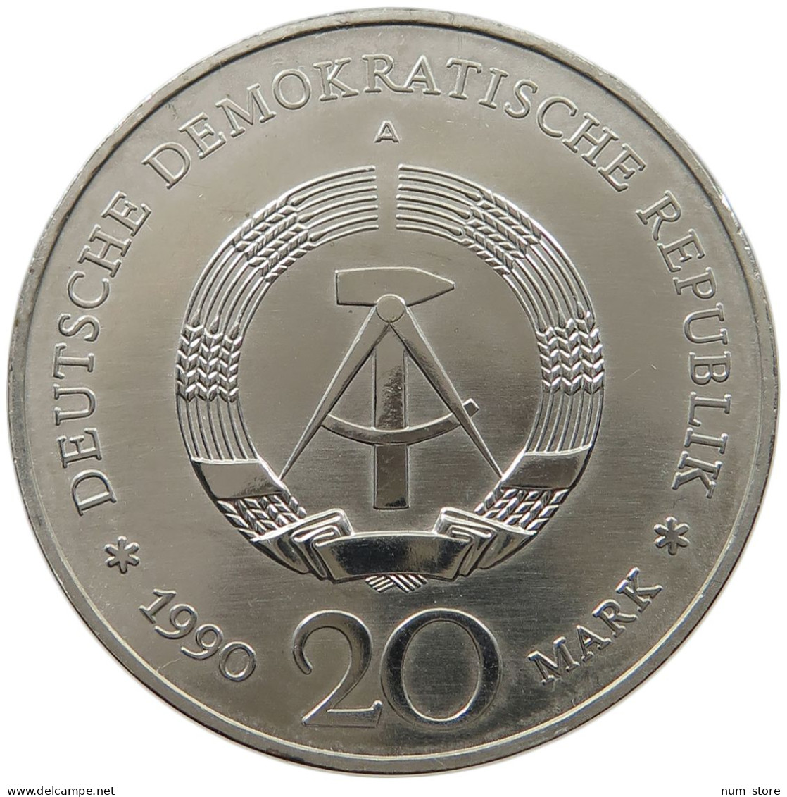 DDR 20 MARK 1990 BERLIN. NICKEL #MA 020871 - 20 Mark