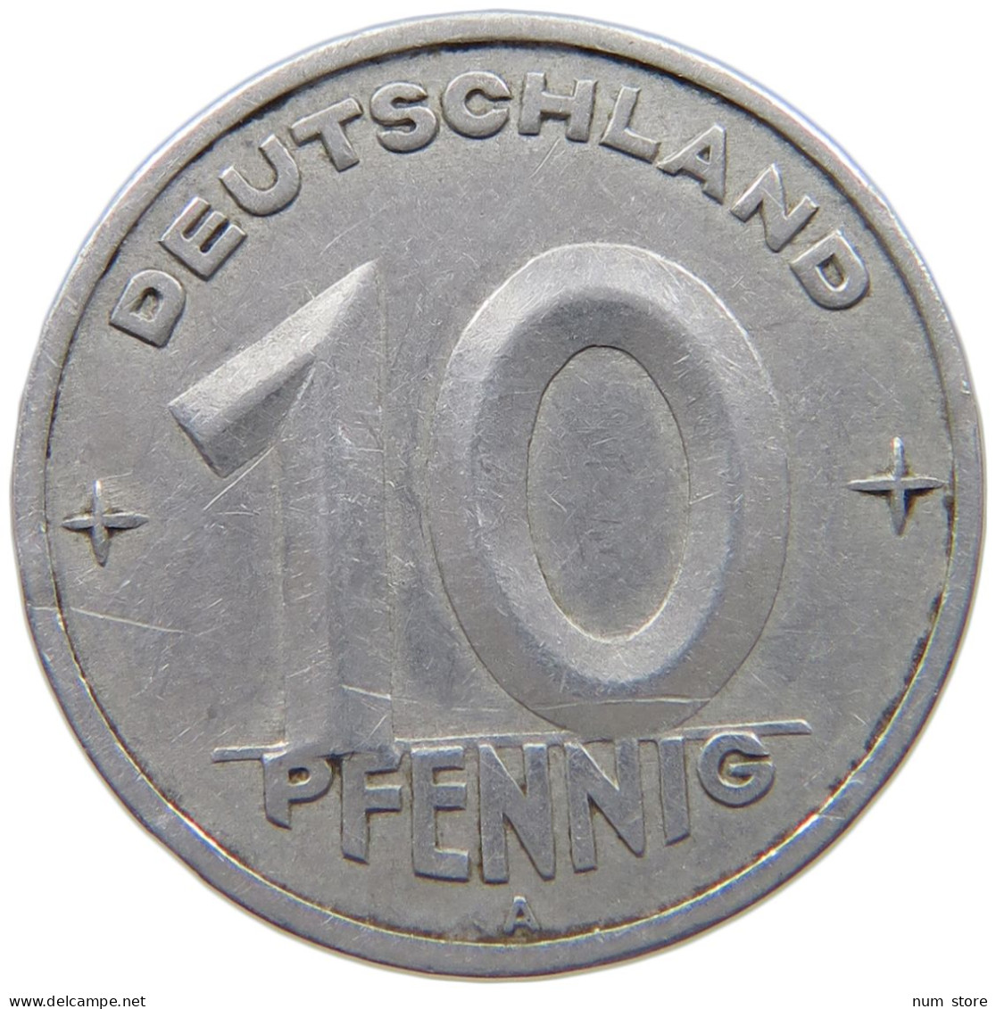 DDR 10 PFENNIG A ÜBERARBEITET #MA 022918 - 10 Pfennig