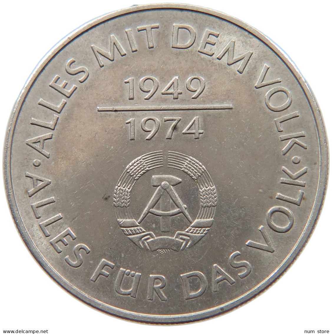 DDR 10 MARK 1974 25 JAHRE DDR ALLES MIT DEM VOLK #MA 099083 - 10 Mark